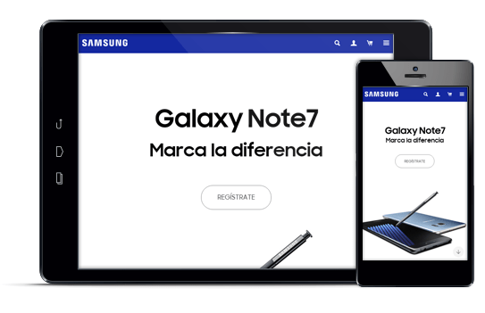 Samsung - Diseño web responsive