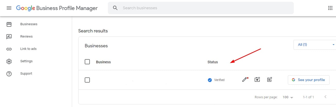 Dashboard bei Google My Business