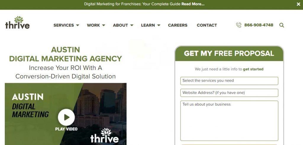thrive digital agency austin marketing services